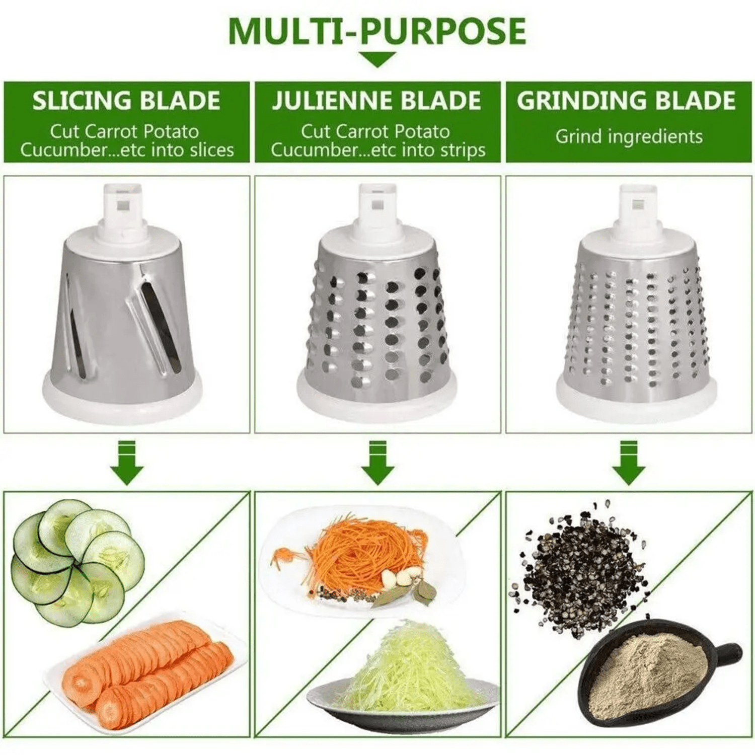 TABLE TOP DRUM GRATER VEGETABLE CUTTER