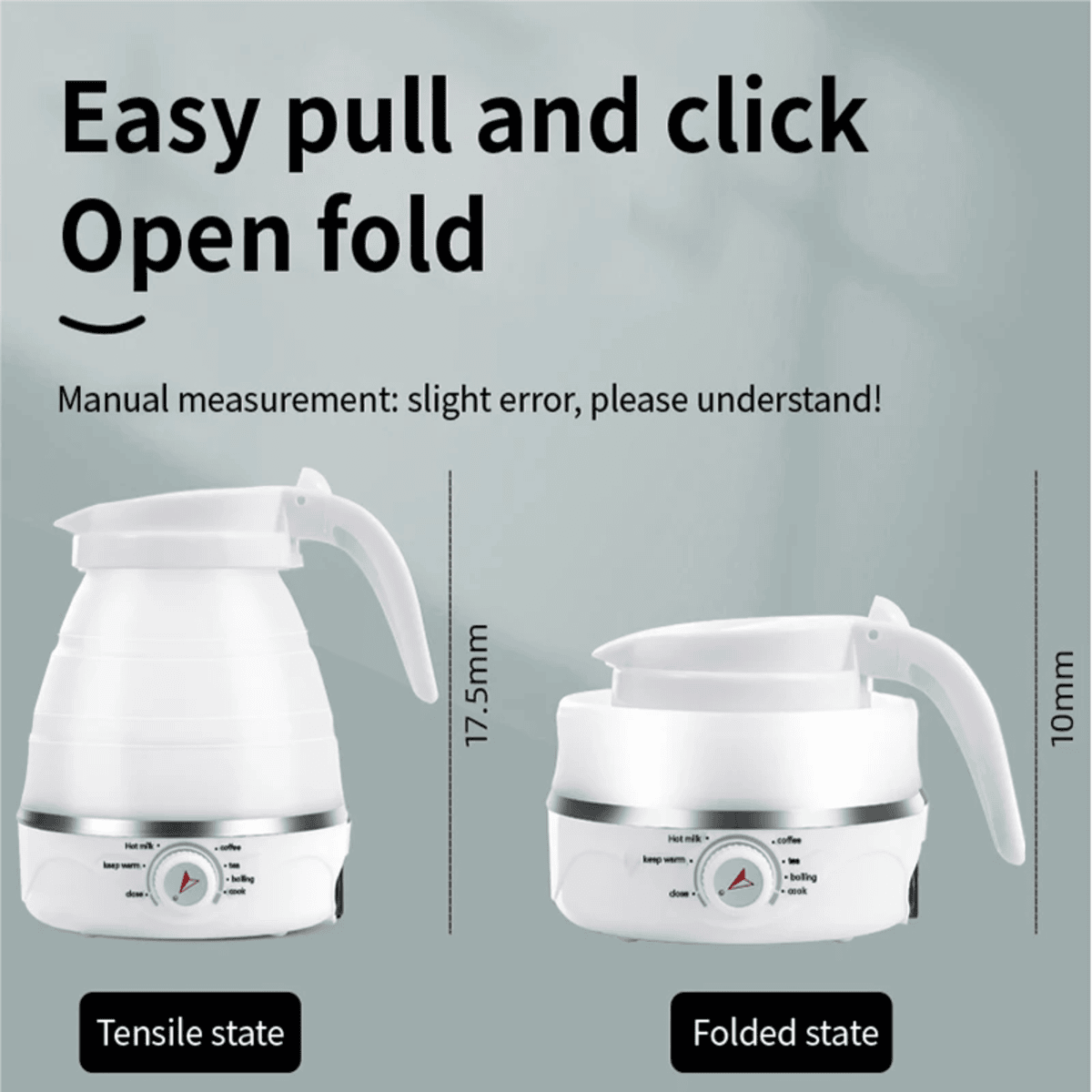 PORTABLE ELECTRIC FOLDABLE KETTLE ✨ BOIL & GO! 🌊 🚀 PERFECT FOR TRAVEL!